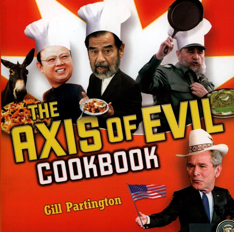 Med krydret mad og kulturelle anekdoter tager kogebogen turen rundt i 'The Axis of Evil'. Illustration: Bogens forside/ Richard Henson 