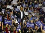 Demokraternes præsidentdandidat Barack Obama i Ohio i går, hvor han blev hyldet af mere end 80.000 tilhængere. 