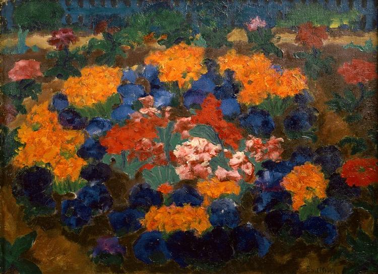 Det seneste halve år har Emil Noldes maleri 'Blumengarten' været genstand for et ophedet moralsk slagsmål mellem den tidligere ejer Otto Nathan Deutschs arvinger og Moderna Museets ledelse med Lars Nittve i spidsen. Maleriet er vurderet til at være 26 mio. kr. værd. Foto: Moderna Museet 