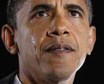 Barack Obama lod følelserne få frit løb under et valgmøde i North Carolina. 