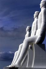 De fire høje mænd er Esbjergs mest kendte vartegn. Arkivfoto. 