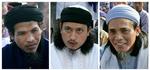 De tre henrettede, som stod bag Balibomberne: Fra venstre er det Ali Ghufron, Imam Samudra og Amrozi Nurhasyim. Arkivfoto. 
