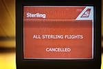 Sådan ser der ud i Kastrup Lufthavn i dag, efter at Sterling har indgivet konkonkursbegæring. 