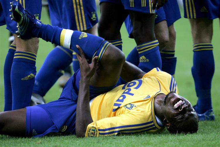 Peguero Jean Philippes første alvorlige skade kom i 2008 i et opgør mod Viborg. 