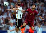 Pedro Pauleta (til højre)  spillede sin sidste landskamp, da Portugal i juli 2006 tabte opgøret om VM-bronzen til Tyskland. 