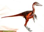 De er sandsynligvis fuglenes genetiske forgængere, men det kan ikke bevises om de kvidrede. Tegningen er fra Miami Science Museum. 