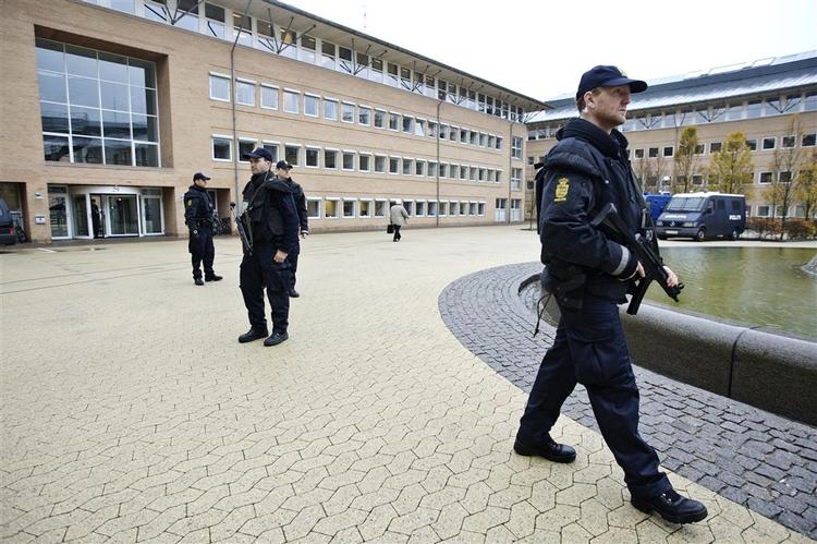 Politiet bevogtede Retten i Glostrup under terrorsagen. 