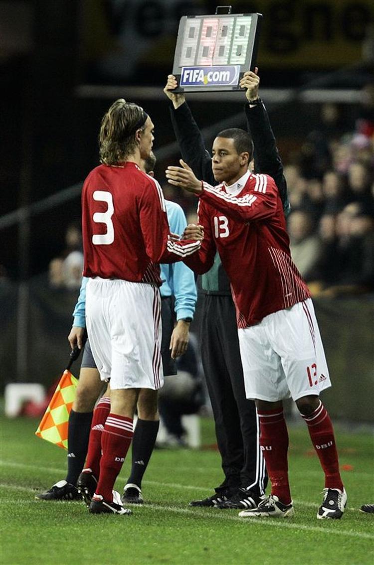 Mathias 'Zanka' Jørgensen fik A-landsholdsdebut som 18-årig. 