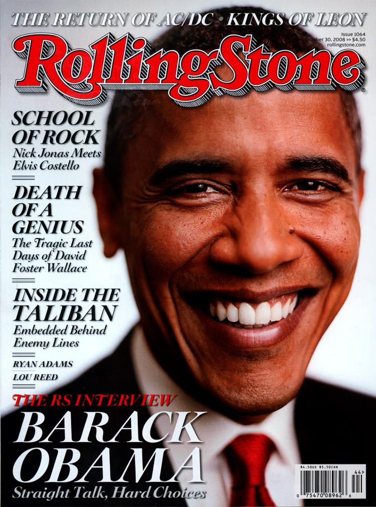 Barack Obama er på forsiden af Rolling Stone - igen. Det er tredje gang. Nu på forsiden af det første nummer i det nye format. 