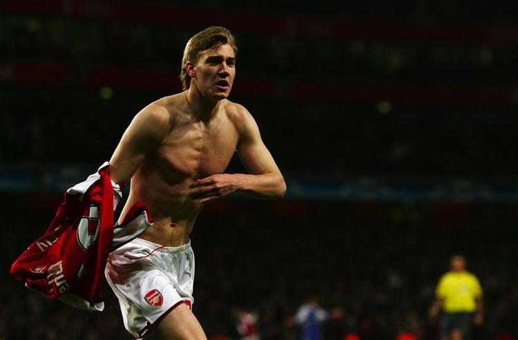 Bendtner var på pletten i det 87. minut. 