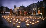 »Generelt virker det, som om Aids Fondet har mere travlt med at profilere sig selv end med at skrabe penge sammen til indsatsen mod hiv«. Billedet er fra aids-dagen i København , 2007 