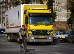 In Denmark, motorised traffic must give way to non-motorised traffic when turning right. 
