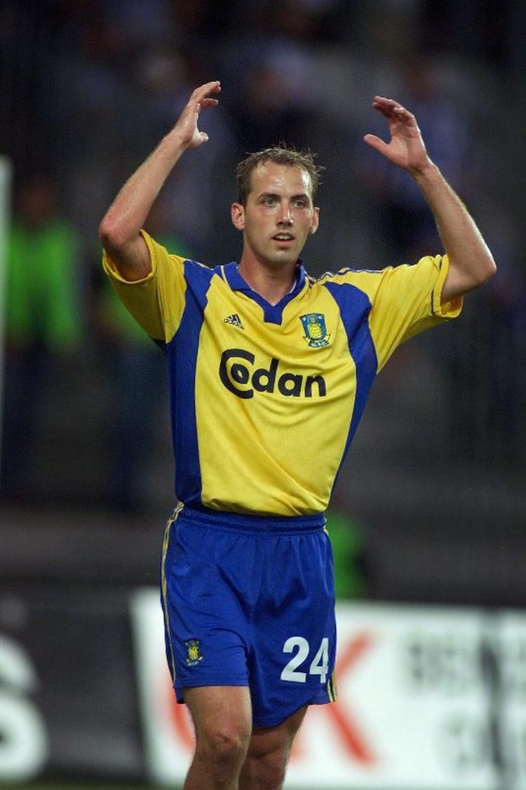 Thomas Lindrup har tidligere spillet i Brøndby (billedet) og OB. Siden årsskiftet har han spillet i Hvidovre. 