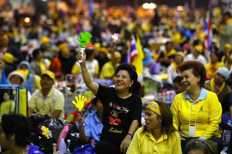 Humøret fejler intet hos de aktivister, der vil afsætte regeringen i Thailand. 