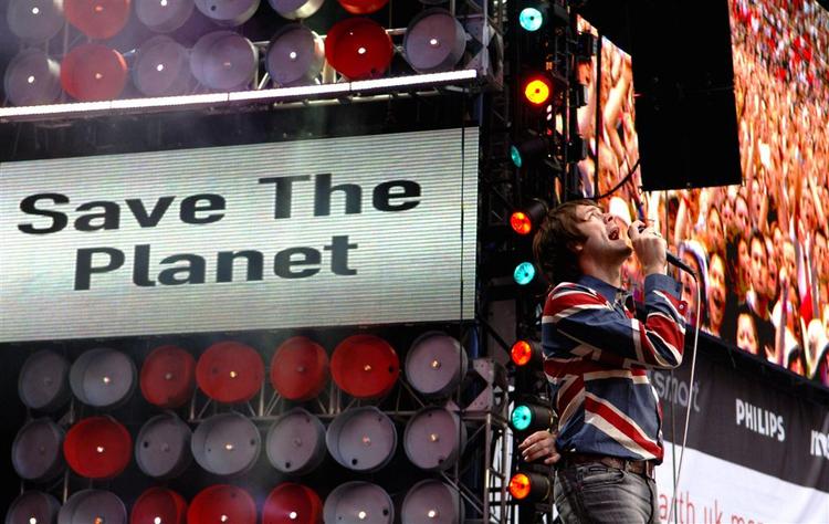 Ved Live Earth koncerterne 07.07.07 optrådte Kasabian på Wembly Arena i London. Arkivfoto. 