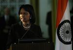 Condoleezza Rice er i Indien. 