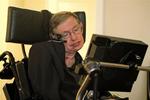 Astrofysikeren Stephen Hawking lider af ALS. Her besvarer han, siddende i kørestol, spørgsmål til pressen på sin computer. 