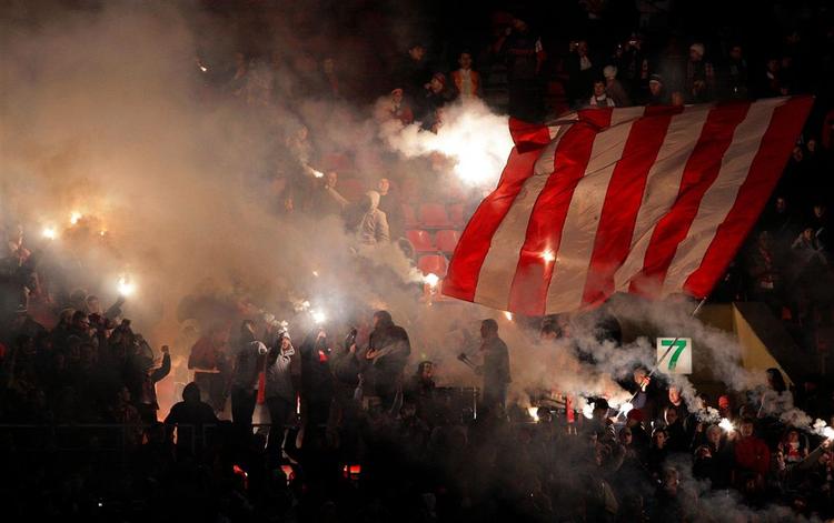 De russiske fans var ikke imponerede over Spartaks indsats. 