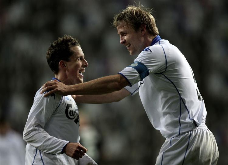 comeback? Ulrik Laursen (th) er tilbage i truppen for FCK, som også har mulighed for at gøre brug af Morten Nordstrand (tv), som er tilbage efter et ophold i Groningen. Arkivfoto. 