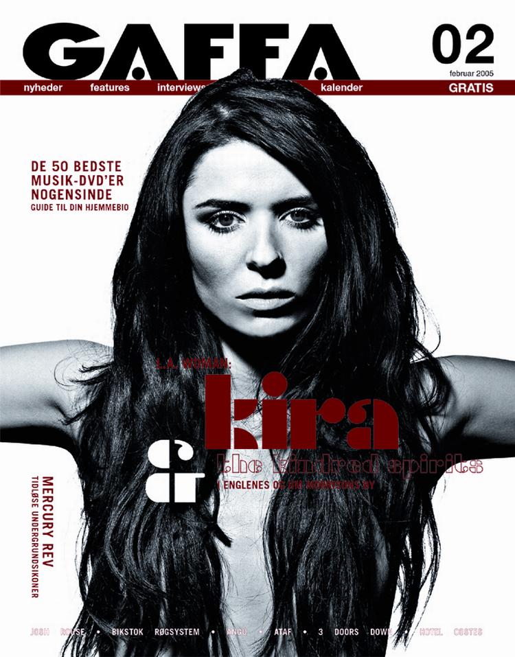 Kira Skov på forsiden af Gaffa - en forside af de mere mindeværdige af slagsen. Forsidefotoet er taget af Søren Solkær Starbird. 