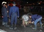 Oprydningsarbejde efter terrorangrebet i Mumbai. 