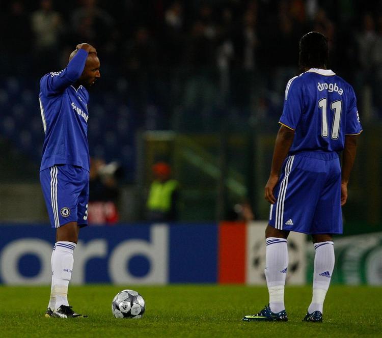 Nicolas Anelka (til venstre) og Didier Drogba var begge med i 3-1-nederlaget til Roma for tre uger siden. 
