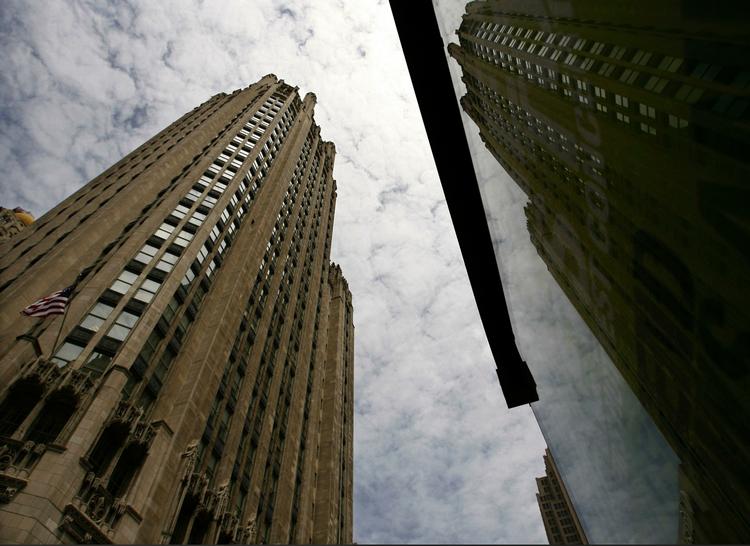 Chicago Tribunes hovedkvarter i centrum af Chicago. 
