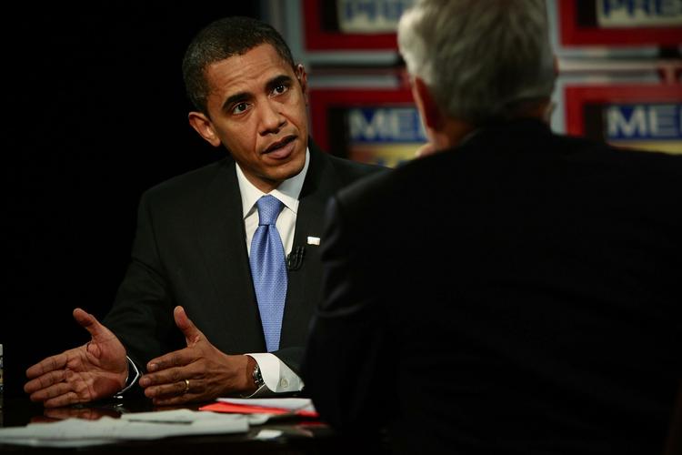 Barack Obama giver interview i programmet 'Meet the Press', 6. december 2008. 
