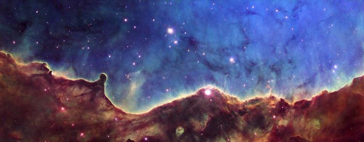 Foto af Carina-kostellationen, taget af Hubble-teleskopet. Arkivfoto. 
