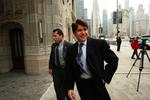 Illinois guvernør Rod Blagojevich på vej til et interview med CNN, dagen før hans anholdelse. 