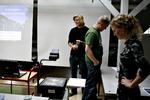 En af de sidste gruppeeksamener på skov- og landskabsuddannelsen på Københavns Universitet sidste år. På billedet ses Christiane Pedersen, Søren Jørgensen (i grøn trøje) og Niels Sommer. 