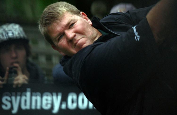 John Daly havde en dårlig førstedag på Austalian Open. Ikke bare spillemæssigt... 
