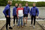 Thomas Ebert (nr. to fra højre) sammen med den nu afdøde træner Bent Jensen under en træning i 2003 på Bagsværd Sø sammen med Bo Brask Helleberg, Eskild Ebbesen og Thor Kristensen. 