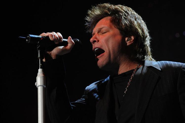 Jon Bon Jovi under koncert i New York i februar. 