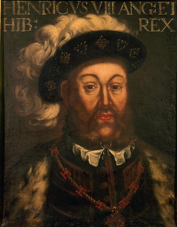 Henrik VIII blev indsat som konge af England i 1509, da han var 18 år, og regerede frem til sin død i januar 1547. Maleri af anonym. 