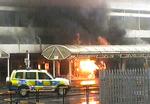 Selv om bilen med bomber brød i brand ved Glasgows Lufthavn, så røg bomberne ikke i luften. 