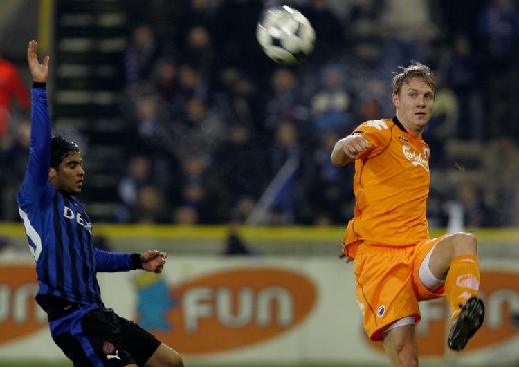 FCK-anfører Ulrik Laursen spillede en stor rolle i bagerste kæde i 1-0-sejren over Brugge. 