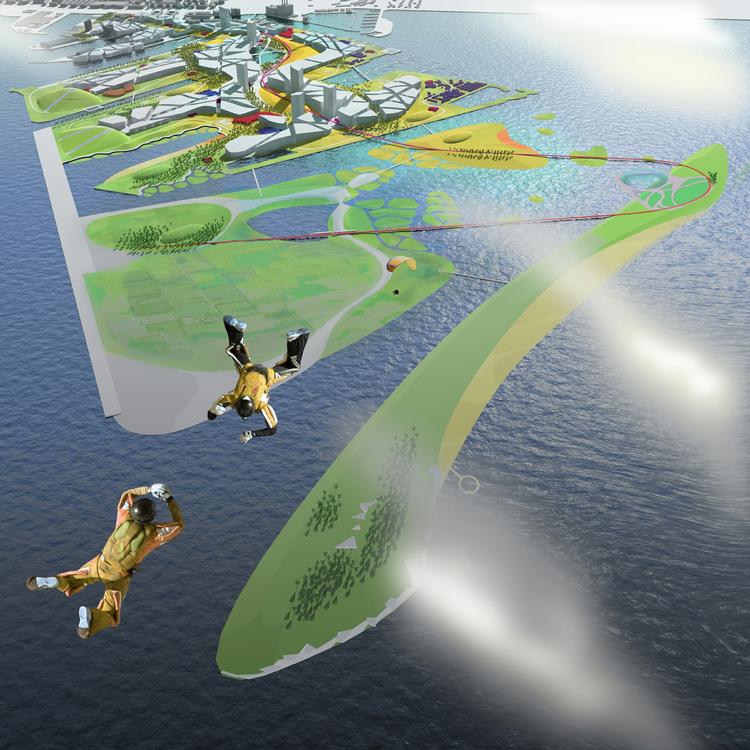 Sådan skal det måske se ud. Det norske vinderprojekt bygger på et landskabskoncept, hvor der bliver nem adgang til vandet for beboerne på Nordhavnen. 