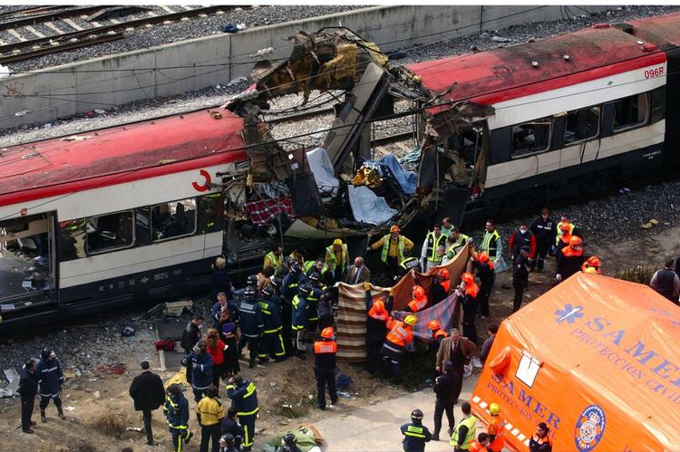 191 mennesker blev dræbt, da en al-Qaeda-relateret gruppe i 2004 gennemførte et terrorangreb i Madrid. Arkivfoto. 