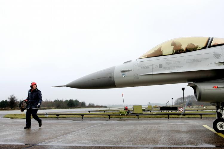 One of Denmark's F-16s that may stay in service for another five years. 