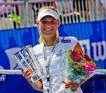 Kort før OL vandt Caroline Wozniacki i Stockholm sin anden WTA-turnering. Arkivfoto. 
