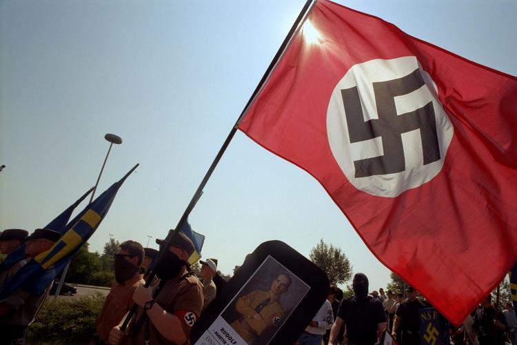Archive photo of a demonstration in the Danish town of Køge. The German police is suggesting close ties between far-right groups in Germany and Scandinavia. 