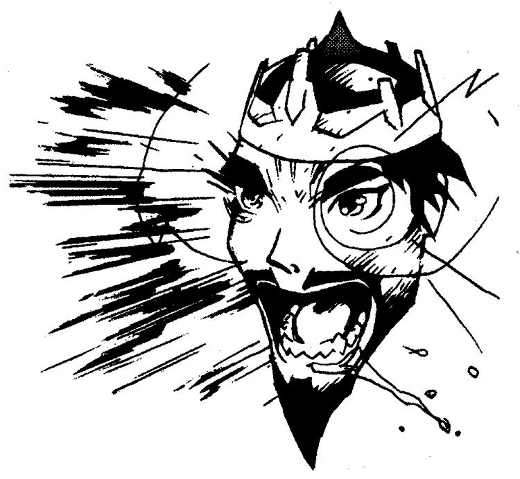 Afrikanskengelske Siku er sluppet godt fra sin bibeltolkning, mens japanske Shinowaza har en temmelig kedsommelig streg. Illustration fra Manga-biblen 