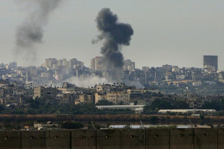 Gaza By kort efter angrebet. 