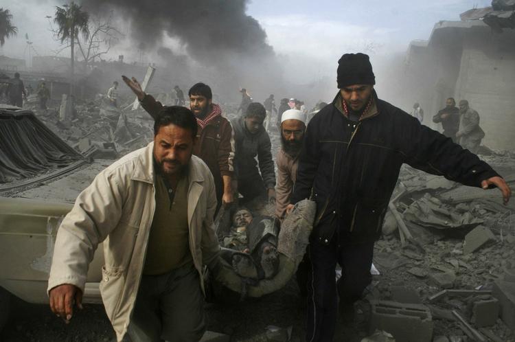 Det israelske angreb på Gaza-striben menes at have kostet omkring 200 mennesker livet. 