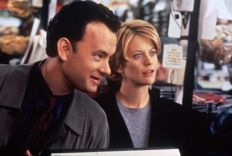 Tom Hanks og Meg Ryan i 'You've Got Mail'. En film, der kan skade dit parforhold. Pr-foto fra filmen. 