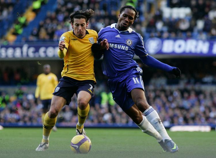 Drogba (til højre) scorede en gang i Chelseas 2-0-sejr 2. juledag mod West Bromwich. Arkivfoto. 