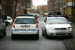 Politibiler under jagten på den bortførte tre-årige. 