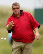 John Daly på træningsbanen under British Open i juli. 