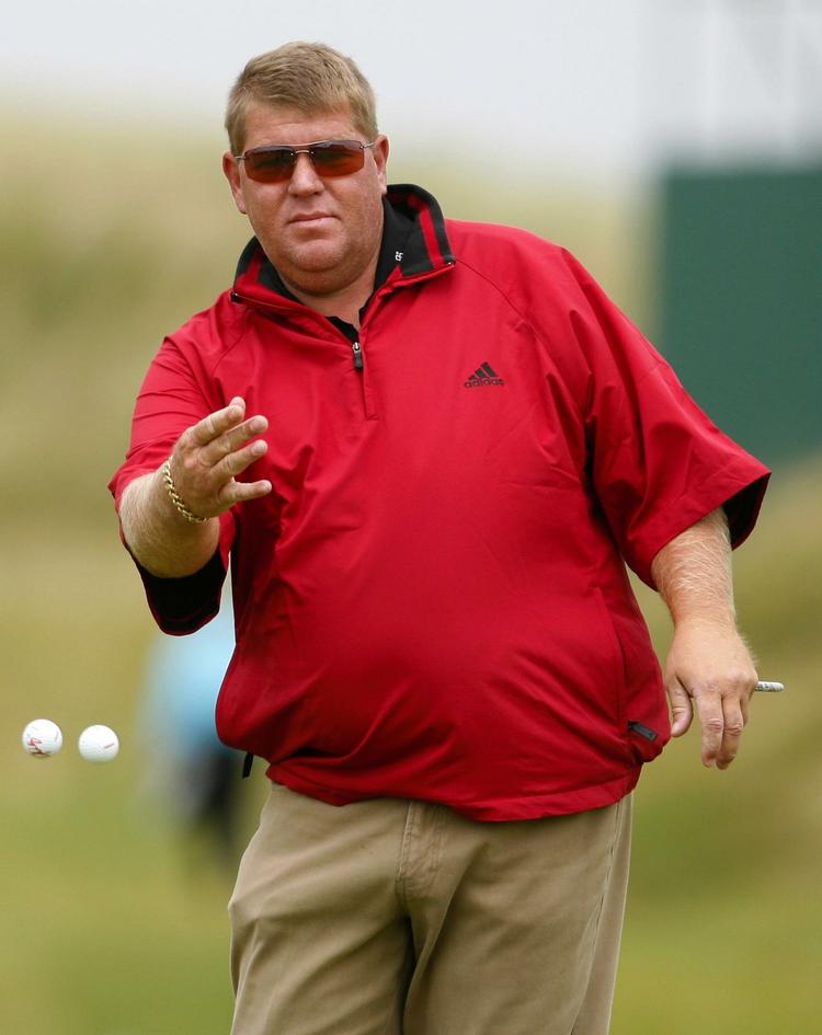 John Daly på træningsbanen under British Open i juli. 